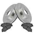 thumbnail image 7 of TRQ Front and Rear Performance Brake Pad & Rotor Kit Brake Pads Brake Rotors Set Semi-Metallic Premium G-Coated Fits Select 2003-2007 Honda Accord, 7 of 7