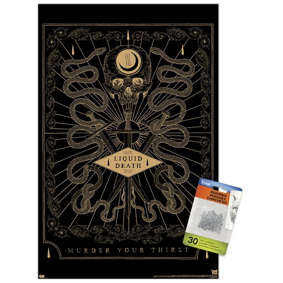 Liquid Death - Oracle Wall Poster with Push Pins, 14.725" x 22.375"