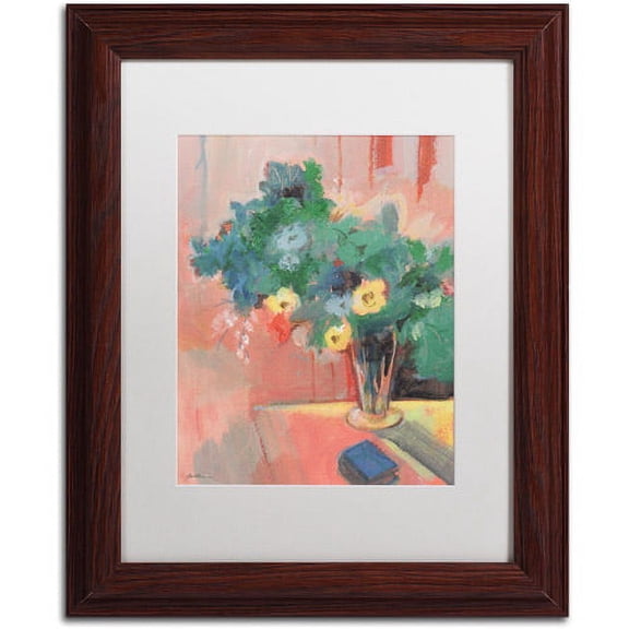 Trademark Fine Art "Bouquet for Bonnard" Canvas Art by Sheila Golden, White Matte, Wood Frame