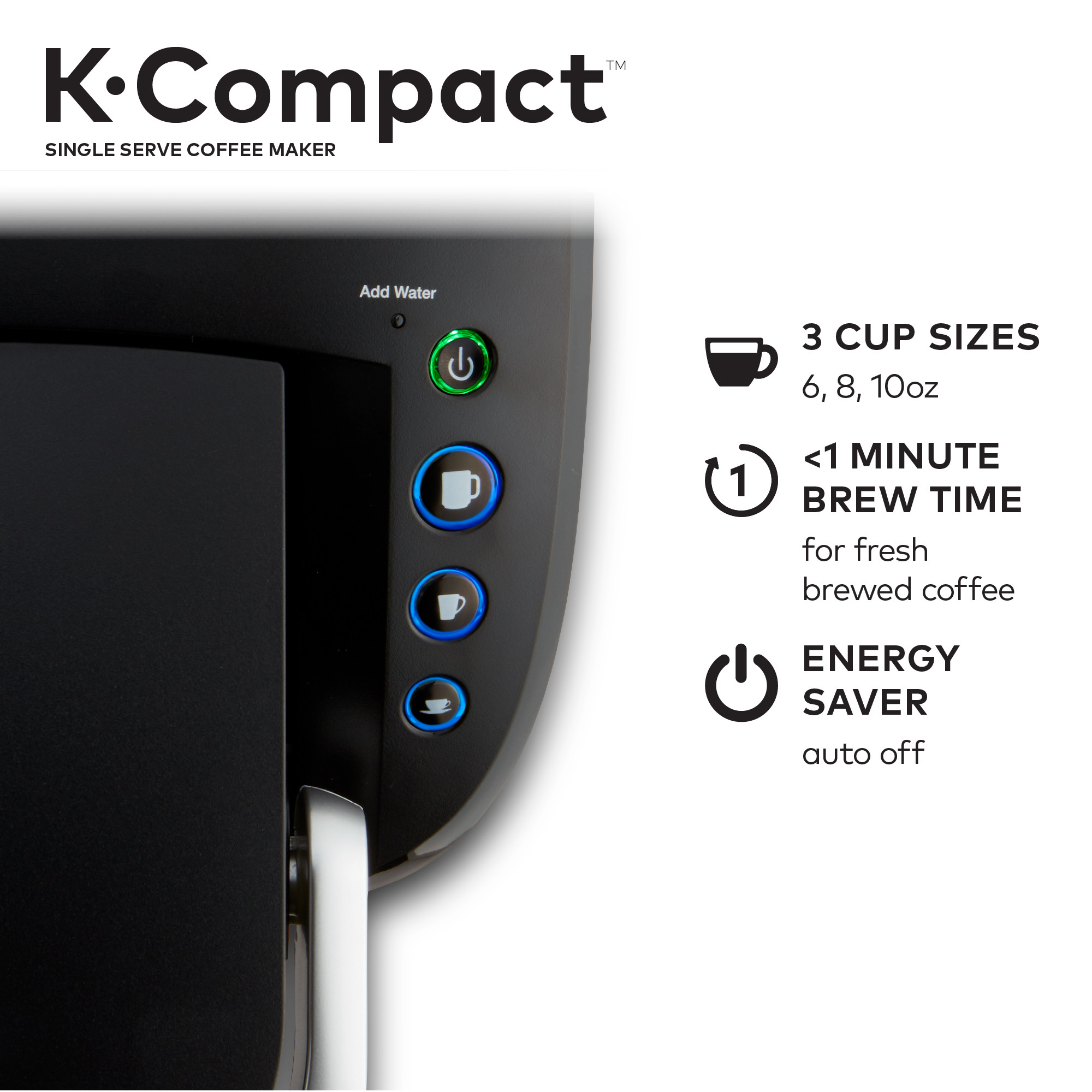 Keurig K-Compact Single-Serve K-Cup Pod Coffee Maker, Black - image 6 of 11