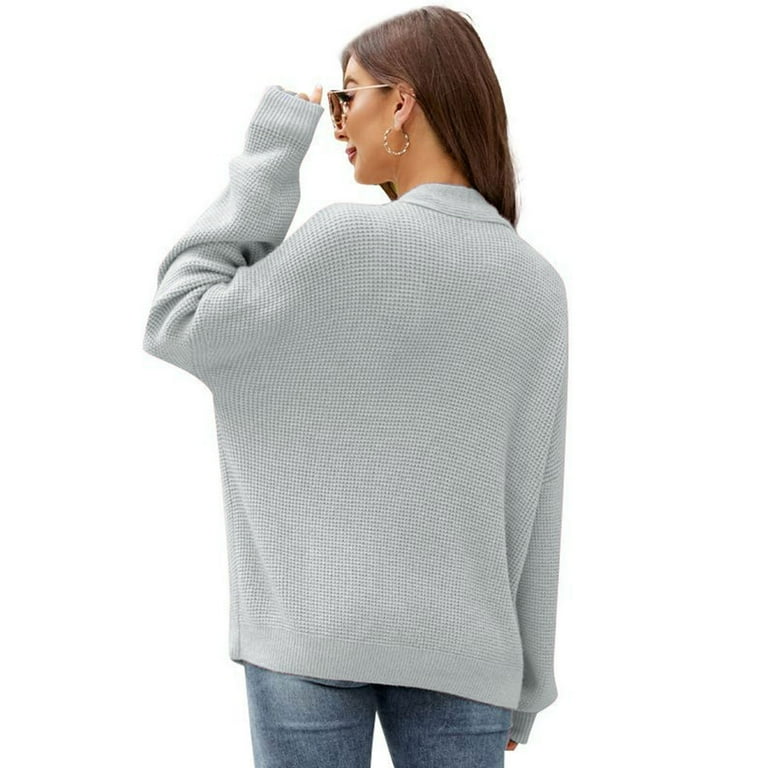 Virmaxy Cable Knit Cardigan Women's New Mid Length Slouchy