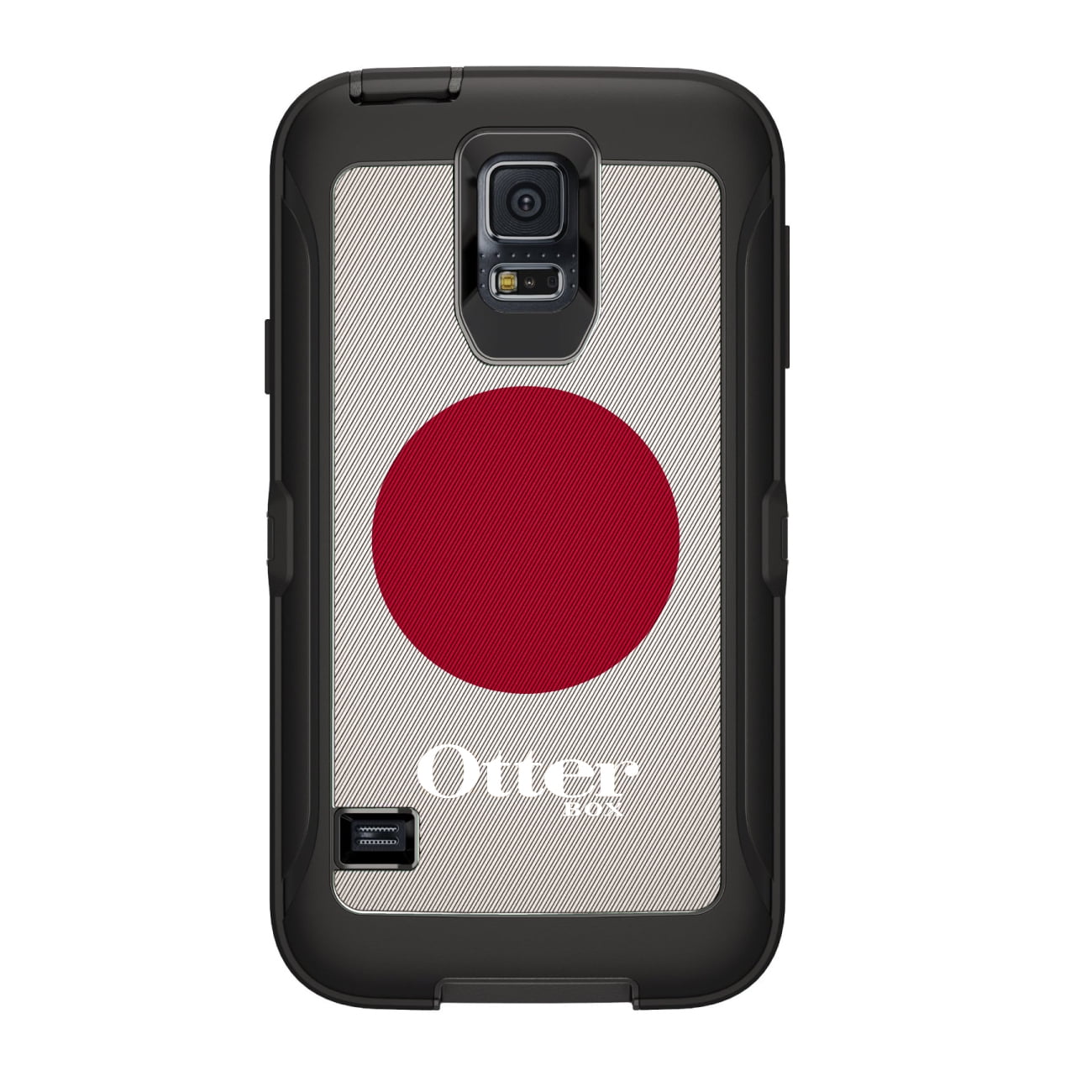 CUSTOM Black OtterBox Defender Series Case for Samsung Galaxy S5 Japan Flag...