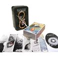 thumbnail image 1 of Caja de hojalata dorada Manara Tarot oráculo tarjeta destino adivinación juego de fiesta familiar Tarot y una variedad de opciones de Tarot dorado de caja de hojalata qym unisex, 1 of 2