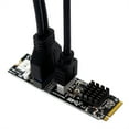 thumbnail image 5 of facefd M.2 MKEY Expansion Card Professional Control Adapting Accessory 19/20 Pin PCIE USB3.1 Adapter Controller Desktop Accessories, 5 of 5