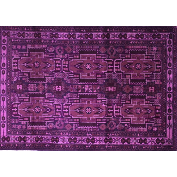 Ahgly Company Indoor Rectangle Southwestern Purple Country Area Rugs, 2' x 3'