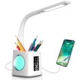 thumbnail image 1 of Lámpara de Escritorio Led 8W Regulable, Lámpara de Mesa con Portalápices de Protección Ocular con Campo Táctil para Luz Nocturna y 3 Niveles de Brillo, Lámpara de Escritorio con Cuello de Cisne con, 1 of 7