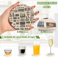 thumbnail image 2 of Yayeee 6 PCS Drink Coasters with Holder Set Woven Absorbent Round Tabletop Hot Pad, Retro Collection Pattern, 2 of 7