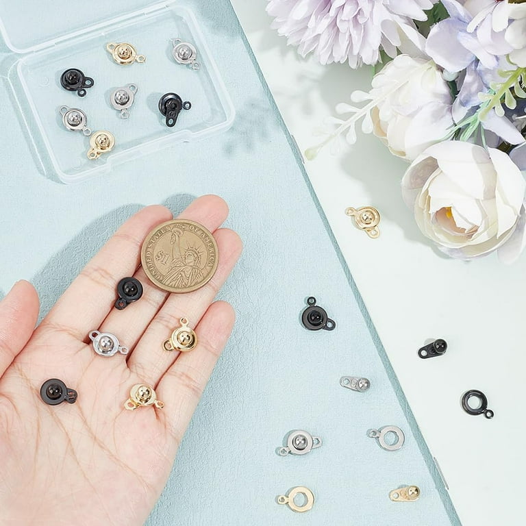 Box 18 Sets Colors Snap Clasps Stainless Steel Snap Button