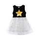 thumbnail image 1 of Vestido De Princesa Sin Mangas Con Estampado De Estrellas Y Retazos De Tul Con Cuello Redondo Para NiñAs PequeñAs, 1 of 4