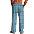 thumbnail image 5 of talentlend Plaid Pajama Pants for Men Drawstring Lounge Pant Soft Sleepwear Elastic Waist Bottoms with Pockets, 5 of 7
