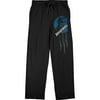 Jurassic World Dinosaur Scratch Men's Black Graphic Sleep Pajama Pants-3X-Large