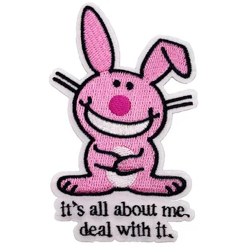 It's Happy Bunny All About Me 2.25"x3.5" Patch