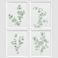 thumbnail image 3 of PixonSign Framed Green Forest Leaf Variety Wall Art, Set of 4 Nature Wilderness Wall Decor Prints, Botanical Floral Wall Décor, Adhesive Canvas Poster, Modern Art Decorative - 12"x16" White, 3 of 5