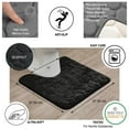 thumbnail image 3 of Contour Bath Rug Memory Foam Mat 3D Pebble 20”L x 20”W Black, 3 of 6
