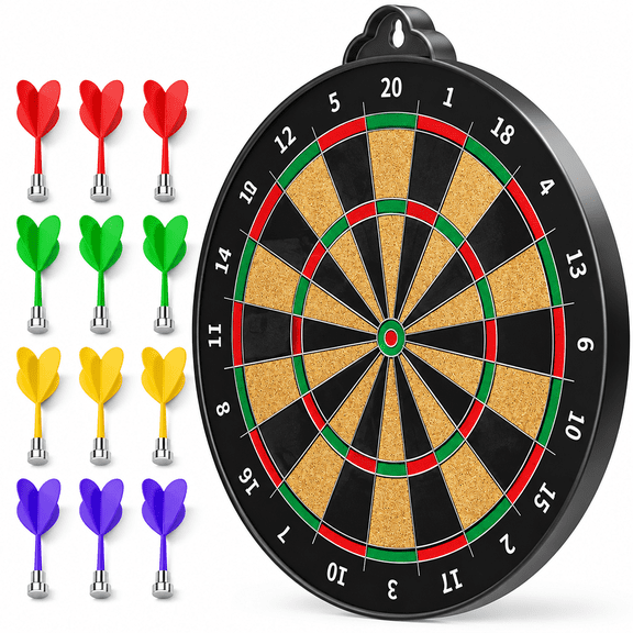 Magnetic Dart Board - 12pcs Magnetic Darts- Excellent Indoor Game and Party Games- Gifts for 5-12 Year Old Boy Kids
