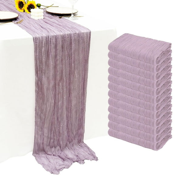 Mantel para queso Table Runner Seveups, color lavanda, 10 pies (paquete de 12)