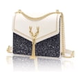 thumbnail image 1 of Bolso Pequeño De Dama Elegante Y Moda Bolsos De Hombro Blanco con negro, 1 of 3