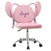 Impressions Vanity Angel 360 Degree Swivel Vanity Chair with Wheels and Adjustable Seat Height