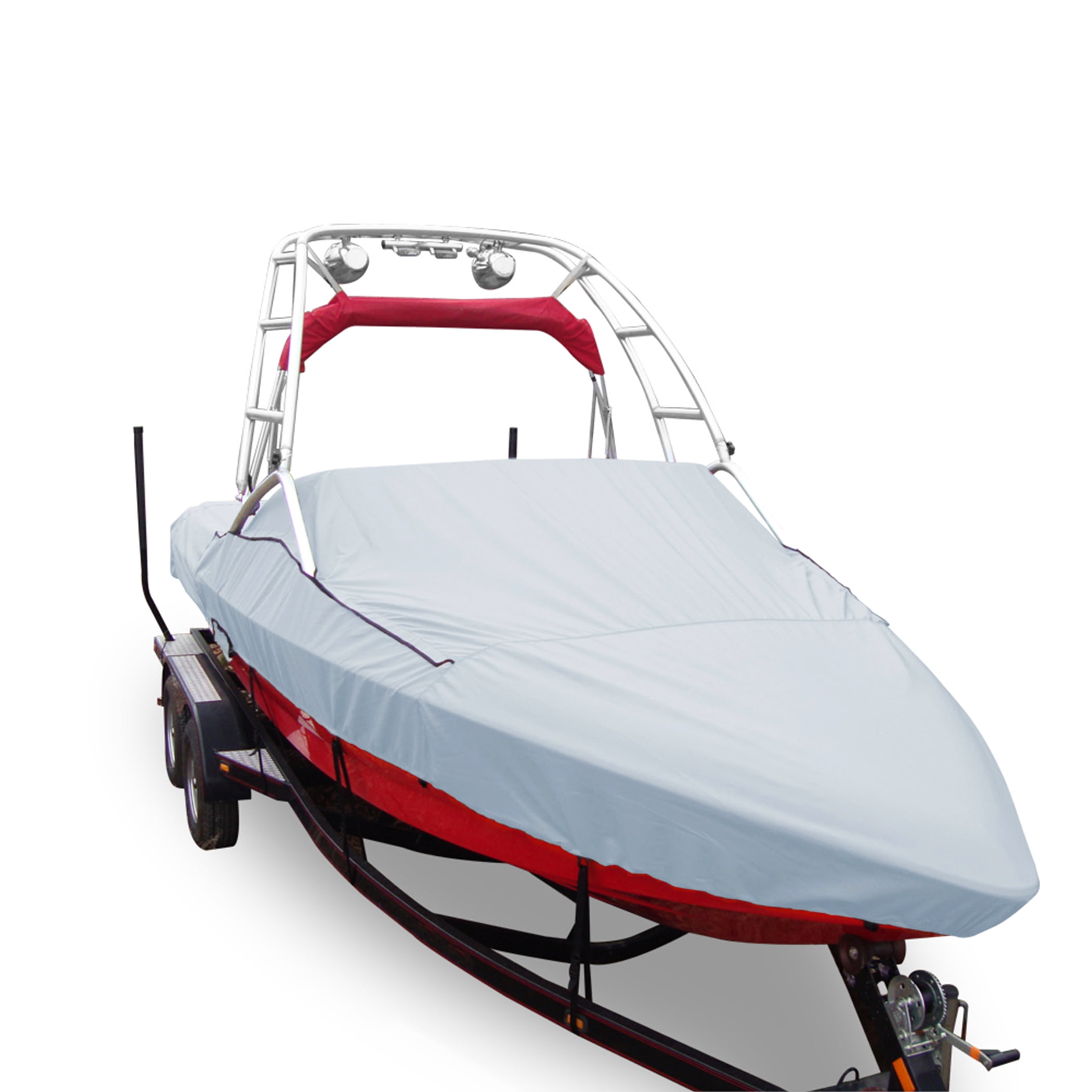 Sports Transhield Heavy Duty Waterproof Over The Wake Tower Boat Cover for Storage Sizes 21 ft