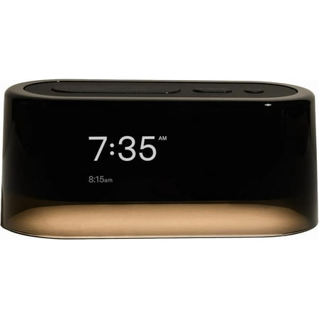 Alarm Clock with Sound Machine – Smart Light, White Noise, Bluetooth Speaker, Night Light Machine, 100+ Sounds, Blackout Mode, No WiFi Optional Subscription - Black