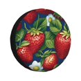 thumbnail image 1 of Fotbe Strawberry2 Funda de Llanta de Repuesto con Estampado, Engrosada, Ajuste Universal para Jeep, Remolque, RV, SUV, Camión-16 inch, 1 of 6