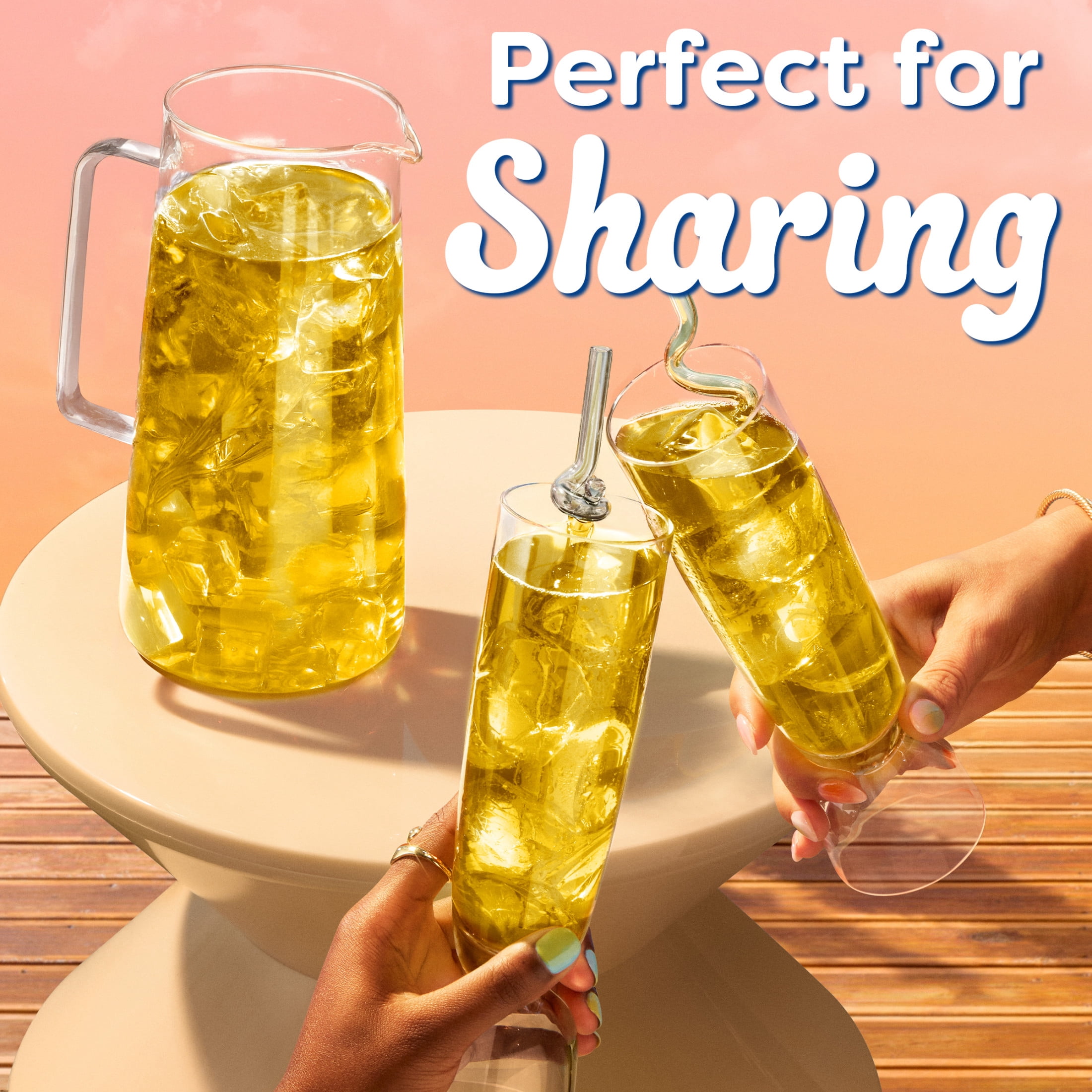 (12 pack) Crystal Light Drink Mix, 6 Pitcher Packets, for Flavorful Hydration and Shareable Refreshment, Lemonade, natural flavor with other natural flavor, Zero Sugar, Low Calorie, 3.2 oz