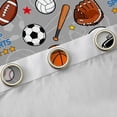 thumbnail image 4 of Homewish Kids Teens Football Basketball Soccer Print Curtains Pack of 2 (42x84 Each),Eat Sleep Sports Curtains Blackout,Ball Gamer Bedroom Curtains,Microfiber Bedroom Decor, 4 of 6