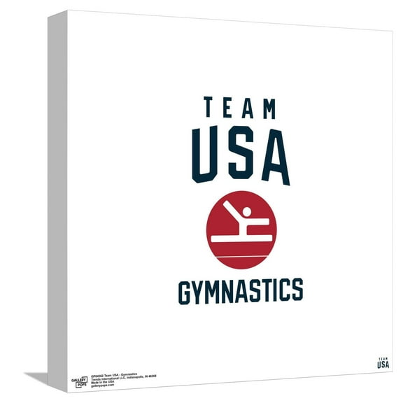 Gallery Pops Team USA - Gymnastics Canvas Wall Art, Unframed Version, 12" x 12"