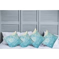 thumbnail image 2 of Ambesonne Blue Throw Pillow Cover 4 Pack, Clear Sky Flowers, 16", Sky Blue Cream and White, 2 of 7