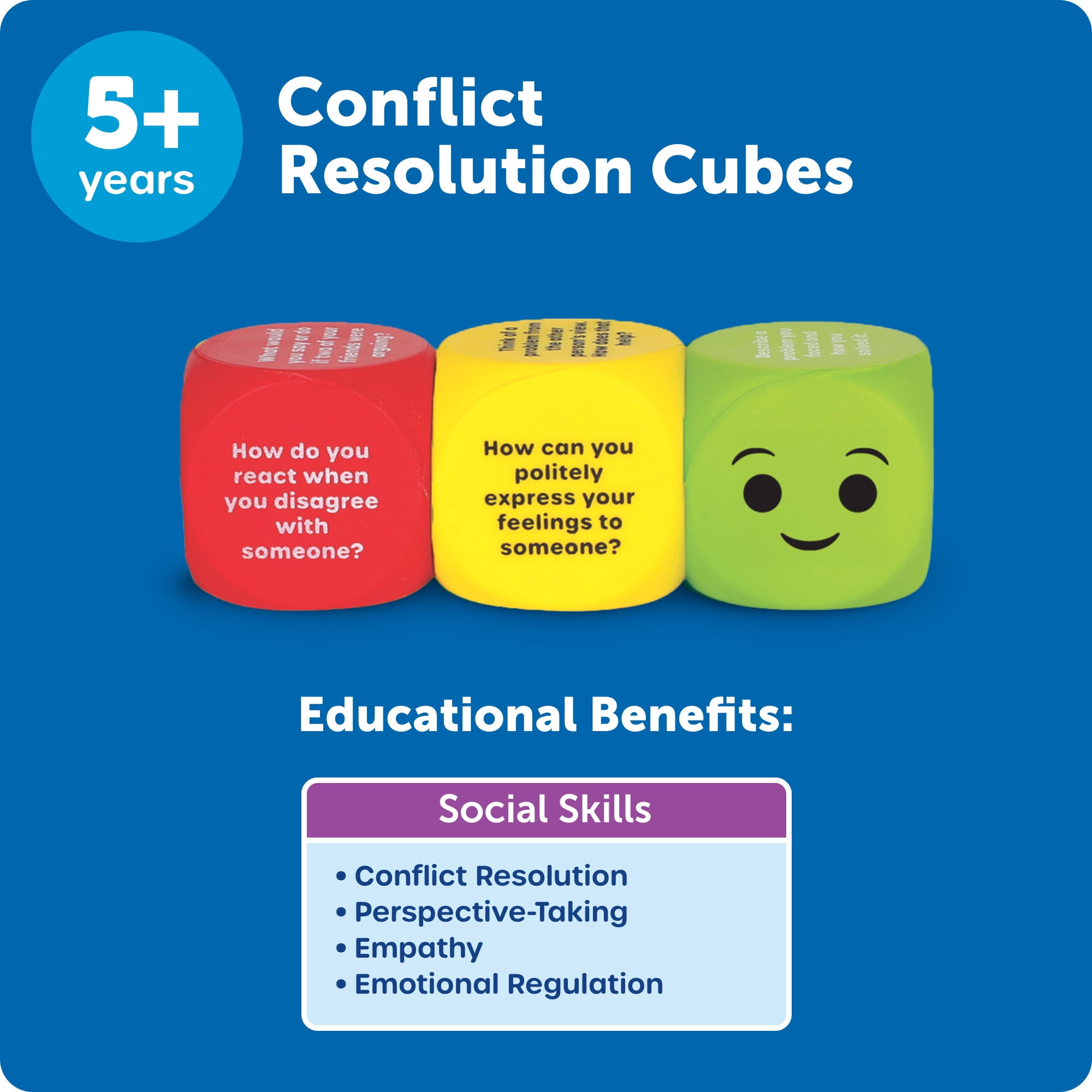 Learning Resources Conflict Resolution Cubes - Conversation Starter Cubes, Ages 5+