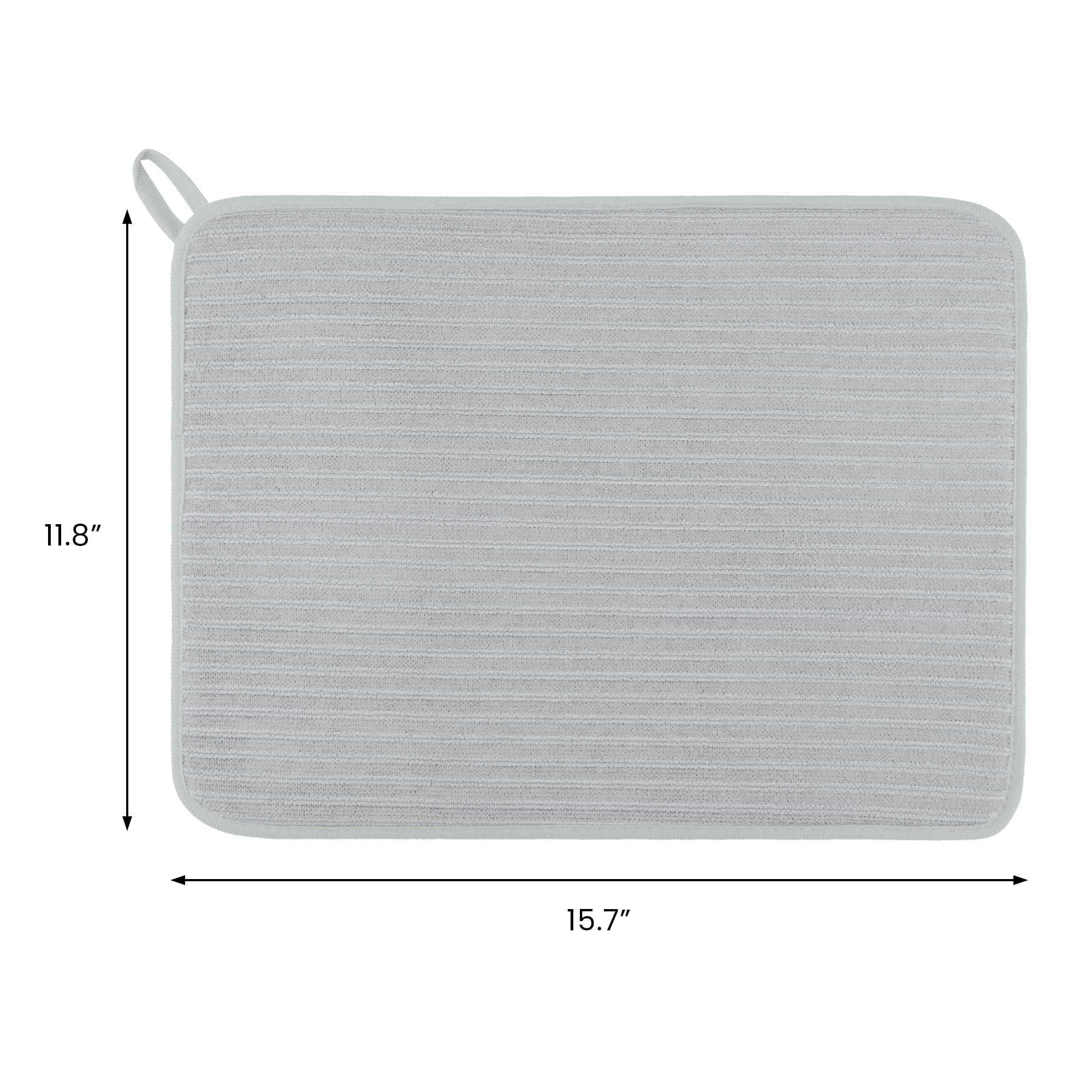 Unique Bargains Absorbent Microfiber Kitchen Drying Mat Gray 15.7*11.8 inch