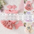 thumbnail image 3 of mgoYE Hello I'm New Here Newborn Baby Girl Outfit Ruffle Romper Tiered Tutu Dress Shorts Headband Socks Coming Home Clothes Set, 3 of 9