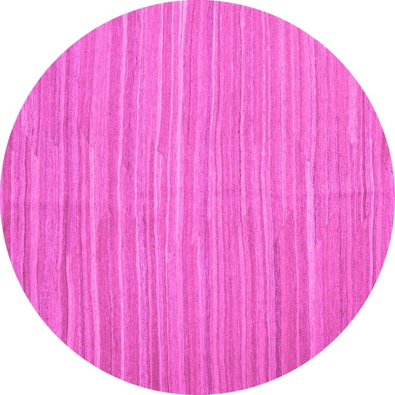 Ahgly Company Indoor Round Abstract Pink Contemporary Area Rugs, 5' Round