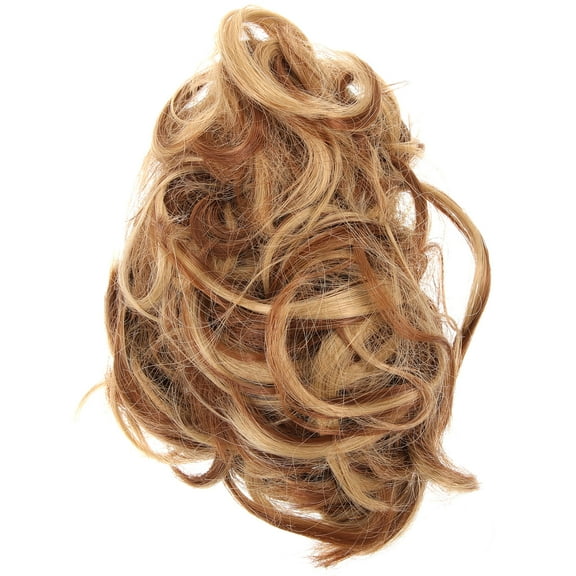 KALLORY Ponytail Hair Extension Messy Bun 1Set 8.7x8.3in Brown Elastic Rope