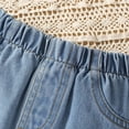 thumbnail image 4 of XAOFW Girl's Shorts Summer Casual Cute Distressed Loose Fit Denim Shorts For Play Outings Holiday Vacation Beach Soft Breathable Bottoms, 4 of 9