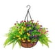 thumbnail image 1 of Inteprter Cestas de flores exquisitas Soporte de hierro resistente Voladizo multifuncional que ahorra espacio Flores artificiales, 1 of 6