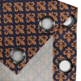 thumbnail image 4 of Ambesonne Fleur De Lis Grommet Curtain, Orange Heraldic, 50" x 108", Indigo Orange, 4 of 6