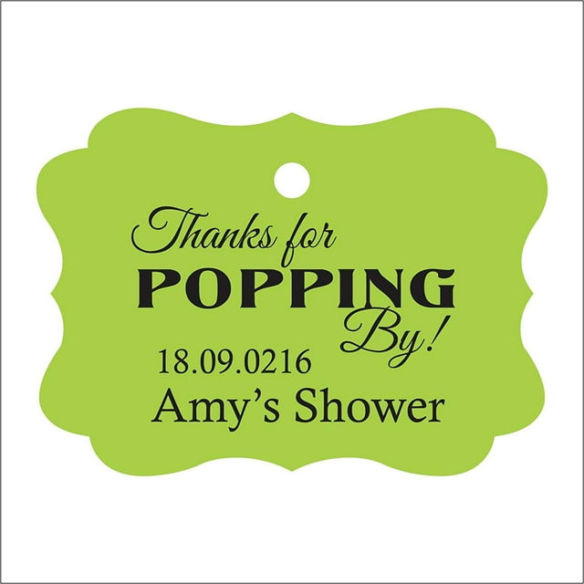 100 Pcs Cadeaux Personnalisés pour Baby Shower Tags Citation Personnalisée Merci d'Être Allé par Baby Shower Cadeau Suspendre Tags