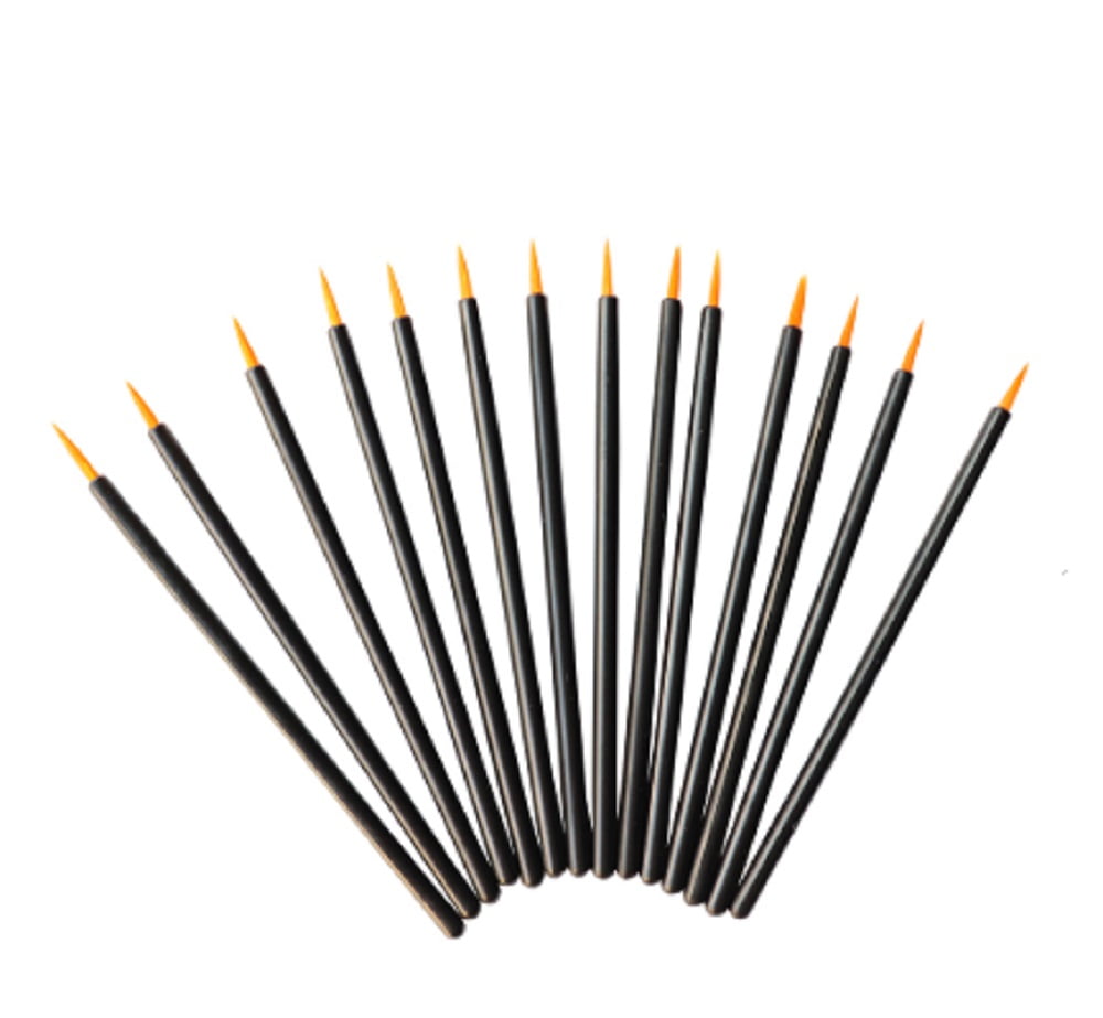 100pcs Disposable Eyeliner Brushes With Covers On the Hair Beauty Makeup Tools Wand Applicator 