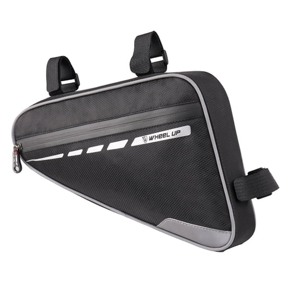 WHEEL UP B21 Sac de Vélo Réfléchissant Triangle - PVC Imperméable, Capacité de 1,8l, Attache Réglable, Sécurité Nocturne, Options Bleu/gris/rouge