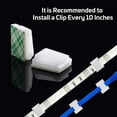 thumbnail image 2 of MYG 100 Pcs Clips de Montage pour Bande Lumineuse, Attaches Led Auto-Adhésives Blanches, 2 of 9