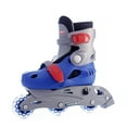Chicago Boys' Adjustable Inline Training Skate Combo Set Blue/Black/Gray, Size J10J13