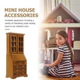 thumbnail image 3 of Raindrops Brown Wooden Miniature Cabinet for Decor Small Size Dollhouse Furniture Craft Accessory 1:12 Scale, 3 of 6