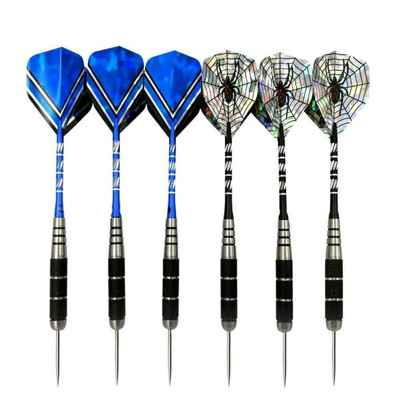 2 Sets of Professional Tungsten Darts Set Steel Accessory Set For Indoor Games, 6 Pack Steel Tip Darts, Professional