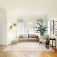 thumbnail image 3 of Vida Lomira Shag Striped Cream Area Rug, 6x9, 3 of 7