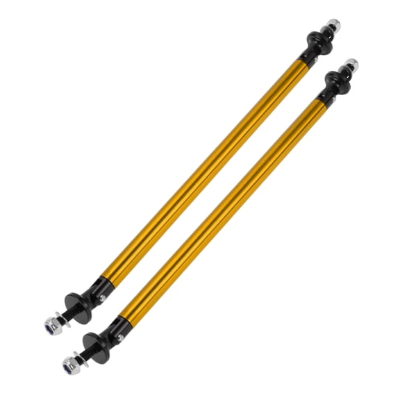 Unique Bargains 2pcs 200mm/7.87in Adjustable Front Bumper Lip Splitter Strut Support Bars Gold