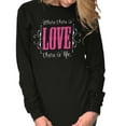 thumbnail image 5 of Where There's Love Beautiful Quote Women's Long Sleeve T Shirt Brisco Brands S, 5 of 5