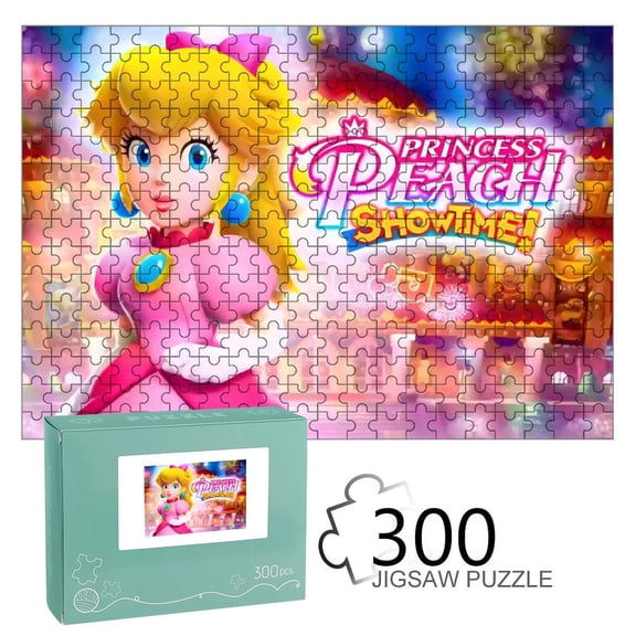 Princess Peach-themed Wooden jigsaw Puzzle for home Decoration or gift for fans friend,family.300pc