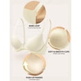 thumbnail image 6 of Wingslove Women's Push up Bra Underwire Seamless Comfort Lightly Padded Plunge T-Shirt Bra, Ivory 32C, 6 of 9
