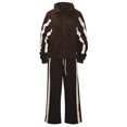 thumbnail image 4 of Liyamei Casual Fall Striped Trousers With Zippered Jacket Comfortable Wear For Everyday Athletic Outfit, 4 of 4